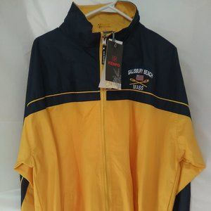Kenpro Men's Windbreaker Jacket Salisbury Beach Ma Color Yellow/Navy Siz…